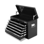 9 Drawer Steel Tool Chest Lockable Workshop Storage Cabinet Black - Image 7