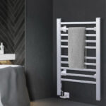 10 Bar Heated Towel Rail Electric Bathroom Dryer Freestanding Wall Mounted 150W