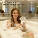 Electric Shower Body Scrubber Brush with 4 Heads, IPX5 Waterproof Rechargeable Back Cleaner for Exfoliating & Massage, 2-Speed Rotating Bath Brush for Sensitive Skin (Milk coffee) - Image 6