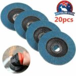 20PCS 5" 125MM Angle Grinder Flap Sanding Disc 120 Grit Grinding Wheel