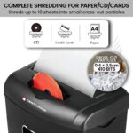 Paper Shredder 21L – 10‑Sheet Cross‑Cut CD & Credit Card Shredder - Image 6