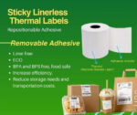 6 Rolls Linerless Printing Label Paper 80 mm × 52 m for Takeaway Shop Restaurant - Image 9