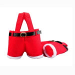 6pcs Big one Christmas Decoration Supplies, Christmas Pants, Gift Bags, Small Pants Candy Bags, Tote Bags, Wine Bottle Sets, Coke Bags - Image 2