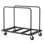 Drywall Cart Dolly, 816 kg Load Capacity, Steel Panel Truck Cart with 12.5 mm Swivel Casters, Lumber Drywall Dolly with Tie-Down Strap & 2 Side Handrails for Factory, Warehouse, Garage, Black - Image 2