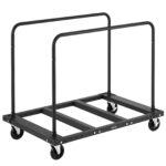 Drywall Cart Dolly, 816 kg Load Capacity, Steel Panel Truck Cart with 12.5 mm Swivel Casters, Lumber Drywall Dolly with Tie-Down Strap & 2 Side Handrails for Factory, Warehouse, Garage, Black - Image 9