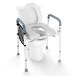 Raised Toilet Seat, 7-Position Height Adjustment 655-805 Mm, 158.7 kg Weight Capacity, with Comfort Padded Aluminum Frame, Universal Toilet Seat Riser, for Elderly, Handicap, Pregnant, Medical - Image 8