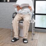 Raised Toilet Seat, 7-Position Height Adjustment 655-805 Mm, 158.7 kg Weight Capacity, with Comfort Padded Aluminum Frame, Universal Toilet Seat Riser, for Elderly, Handicap, Pregnant, Medical - Image 5
