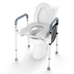 Raised Toilet Seat, 7-Position Height Adjustment 655-805 Mm, 158.7 kg Weight Capacity, with Comfort Padded Aluminum Frame, Universal Toilet Seat Riser, for Elderly, Handicap, Pregnant, Medical - Image 11