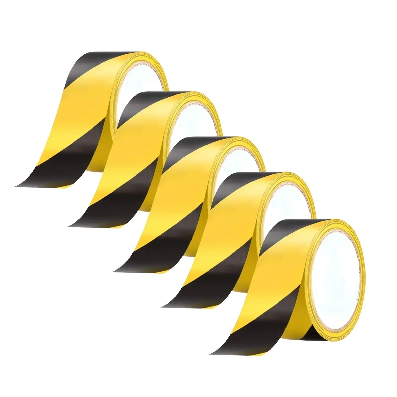 V959-DFMT0001-202507050325-00 Floor Marking Tape - Zebra Lines (Pack of 5) - Image 1