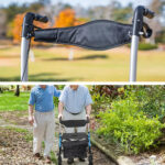 2 In 1 Foldable X-Fold Mobility Walker Rollator Chair Aid 8 Inch Wheel Max Load 136KG with Zippered Storage Bag for Elderly Seniors Indoor Outdoor Use - Image 6