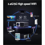 Portable WiFi Projector 1080P – 4K Support, 2.4G/5G, HDMI Home Theatre - Image 5