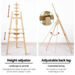Artiss Wooden Adjustable Floor Easel A-Frame Pine Art Stand Display 113cm - Image 4