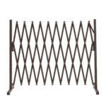 Expandable Barrier Gate – Metal Security Fence 330cm Brown - Image 2