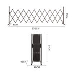 Expandable Barrier Gate – Metal Security Fence 330cm Brown - Image 5